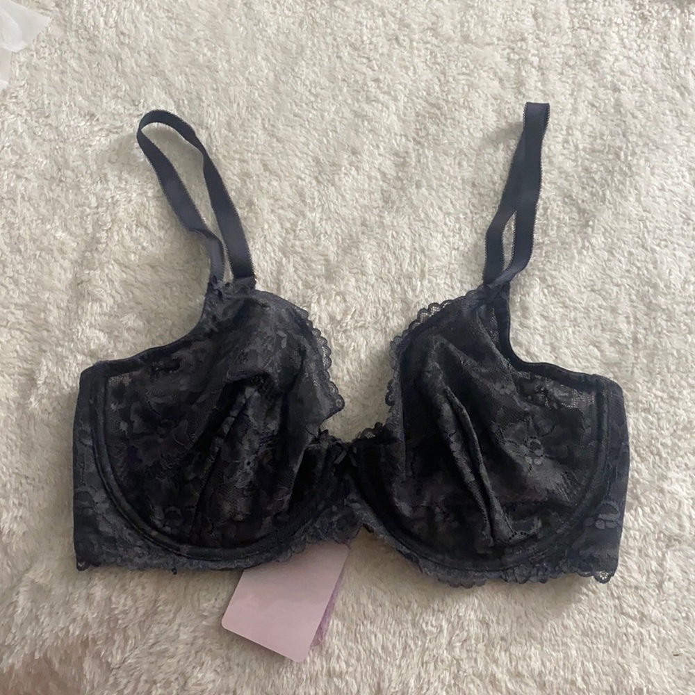 Smoke Gray All Lace Bralette